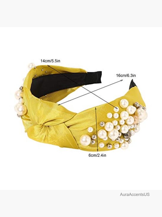 6 Pack Padded Knotted Pearl Headbands Non Slip Hair Accessory Gift main image 6
